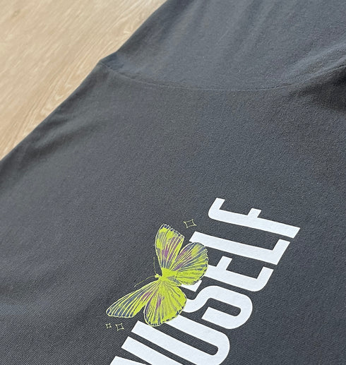 🦋 TRANSFORMATION TEE – CHARCOAL