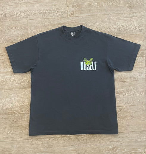 🦋 TRANSFORMATION TEE – CHARCOAL