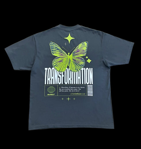 🦋 TRANSFORMATION TEE – CHARCOAL